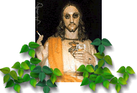 Some holy dude indulging...